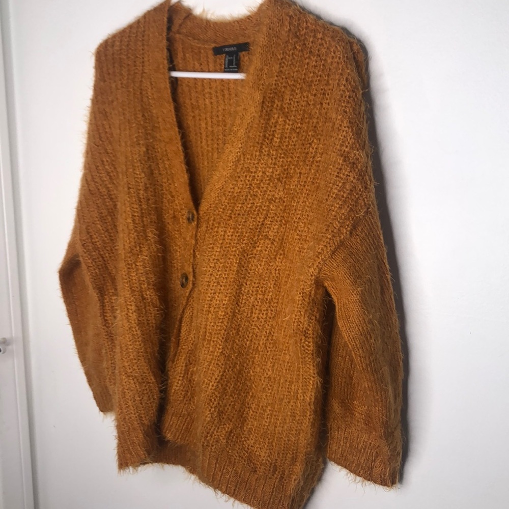 Chic oversized fuzzy sweater